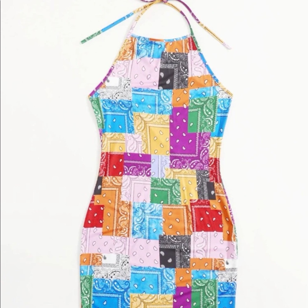 Colorful bandana dress